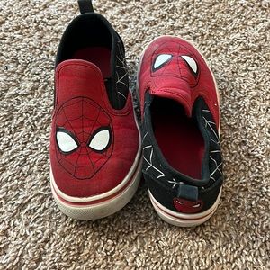 Spiderman red and black slip on shoes 11C